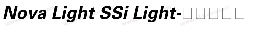 Nova Light SSi Light字体转换